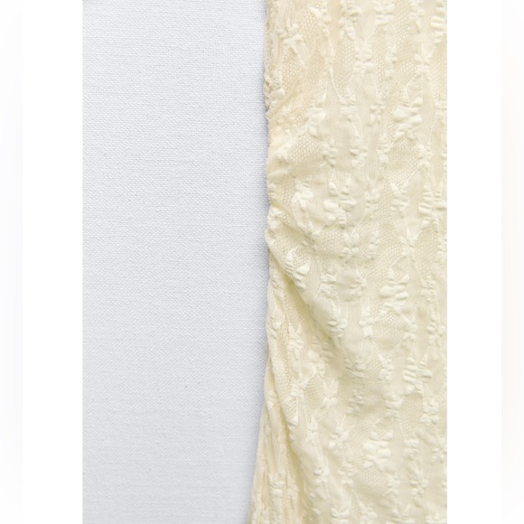 Zara LONG ASYMMETRIC LACE DRESS - Picture 6 of 16